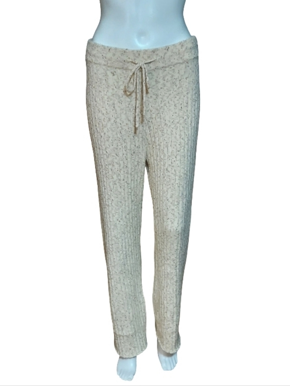 Anthropologie Heartloom Nikita Ribbed Knit Lounge Pants In Oatmeal